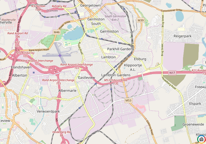 Map location of Hazel Park